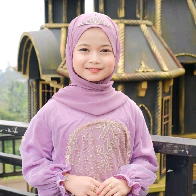 Gamis Kamari Brukat Gamis Anak Perempuan Usia 1-6Tahun Set