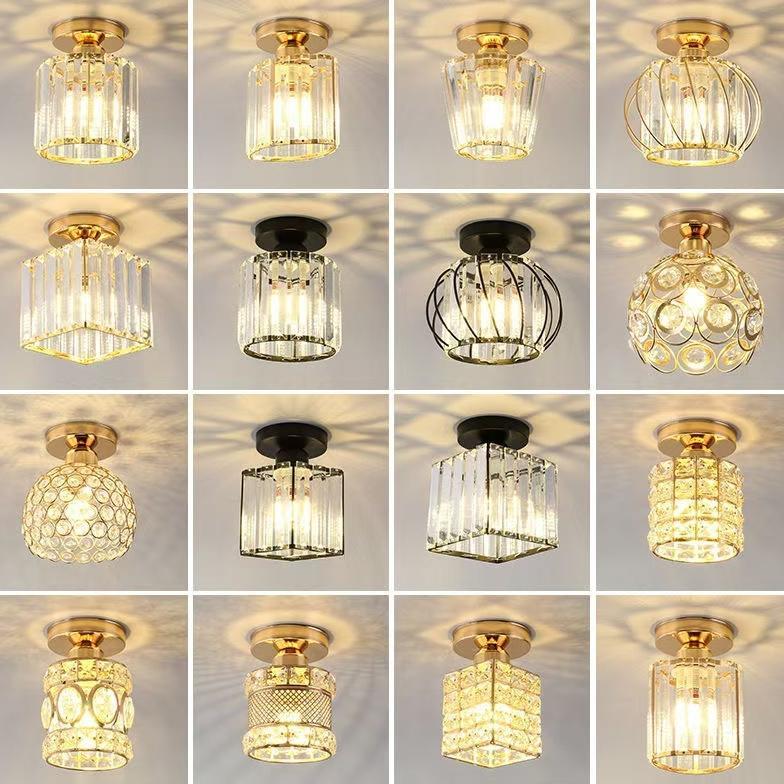 lampu led plafon hias ruang tamu minimalis lampu gantung kristal tangga teras modern