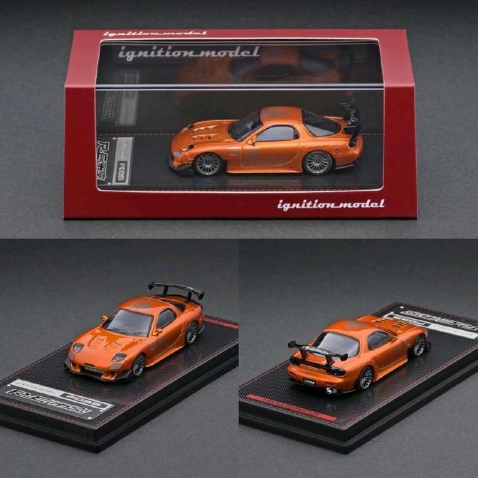 IGNITION MODEL MAZDA RX-7 (FD3S) RE AMEMIYA ORANGE METALLIC -IG-1950