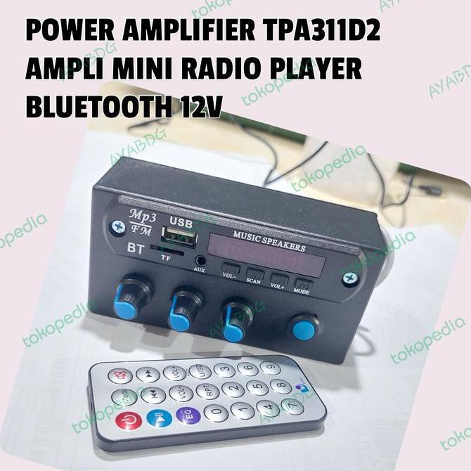 power amplifier 12V rakitan / ampli mini volume bass trible / BEST QUALITY