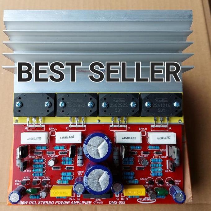 power ampli amplifier stereo 300w sanken hanaya monstar dms055 dms 055 + power supply elko elco diod