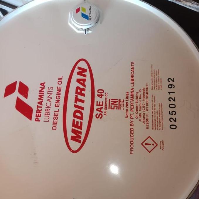 OLI OIL OLI OLI MEDITRAN SAE 40/ DRUM DIESEL 209LT MESIN INDUSTRY ORIGINAL DAN TERPERCAYA