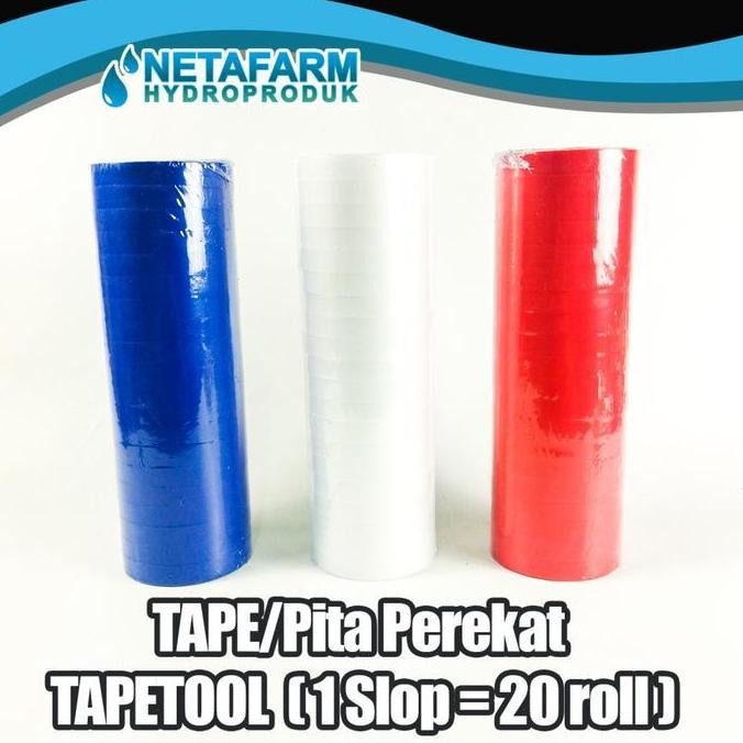 *$*$*$*$] Tapetool Refill Tape Pita Isi Ulang Tape tool Biru Merah Putih - Slop