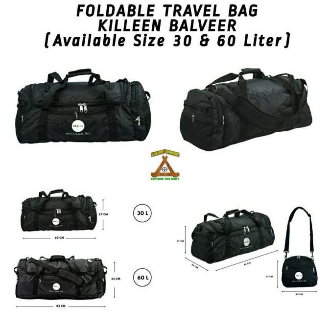 TERMURAH - TAS RANSEL / TAS DUFFLE / TRAVEL BAG KILLEEN BALVEER 30-60 L - DETAIL PADA DESKRIPSI Duff
