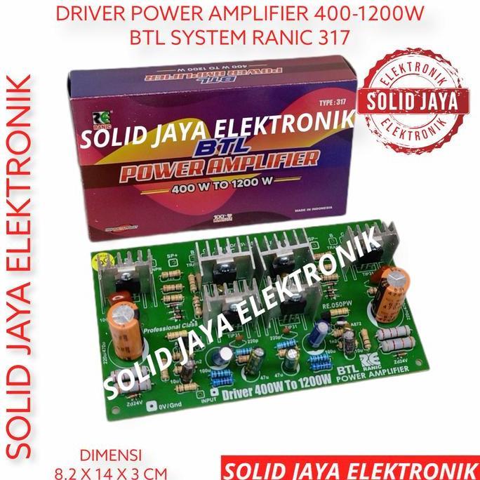 KIT DRIVER POWER AMPLIFIER BTL SYSTEM 400 - 1200W MONO RANIC 317 TERBATAS