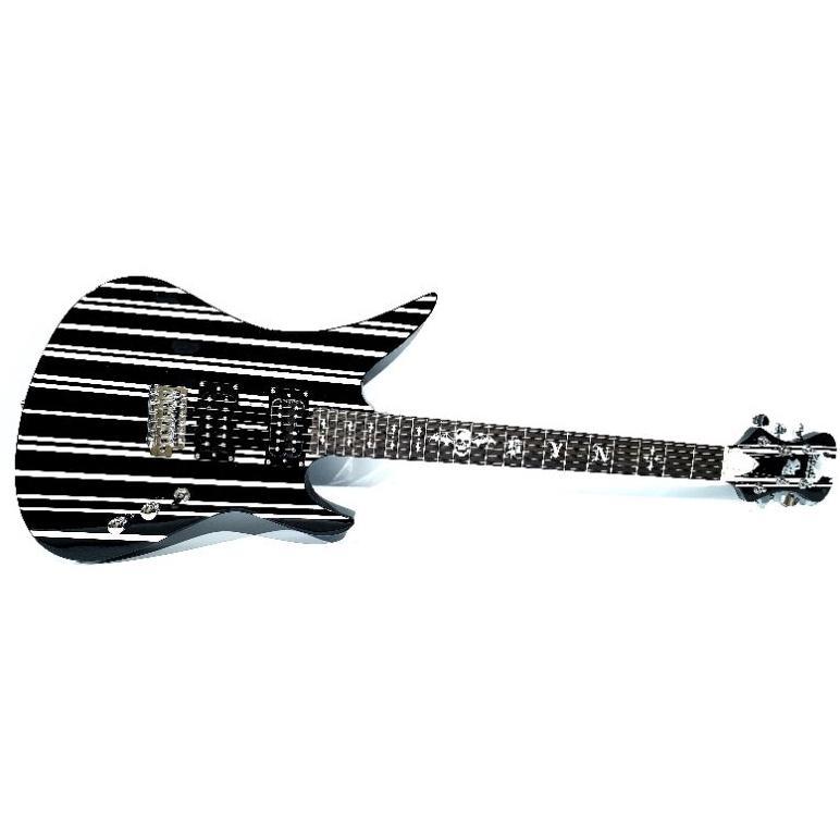 Gitar Elektrik Merk Schecter Synyster Gates Fingerboard Avenged SevenFold Diamond Black Bonus Tas da