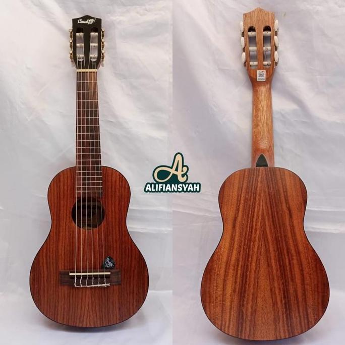 Gitar akustik cowboy gitar lele gitar mini senar 6 BONUS SOFTCASE CAPO DAN PICK