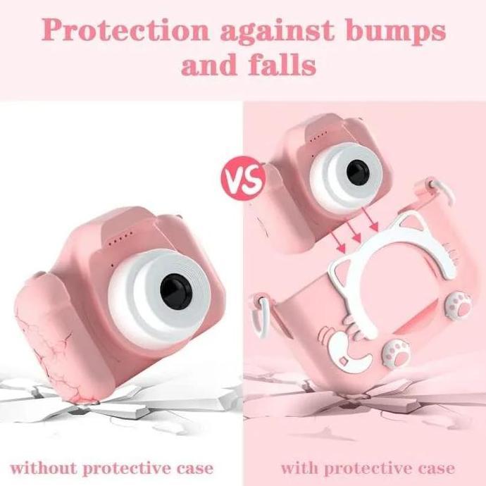 Actionx- Kamera Anak Kamera Digital Selfie 2 Lensa Dual Kamera Kamera Selfie