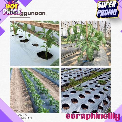 Mulsa Plastik Mulsa Hitam Perak 1 Roll 5 kg - Tebal Kuat Bagus Murah Elastis Grosir
