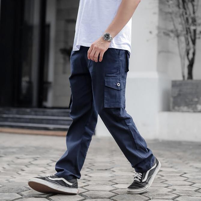 Celana Cargo Panjang Navy