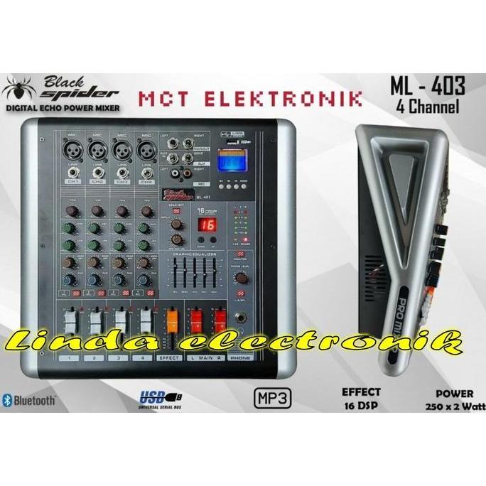 POWER MIXER BLACKSPIDER ML403 900 WATT ORIGINAL black spider ml 403