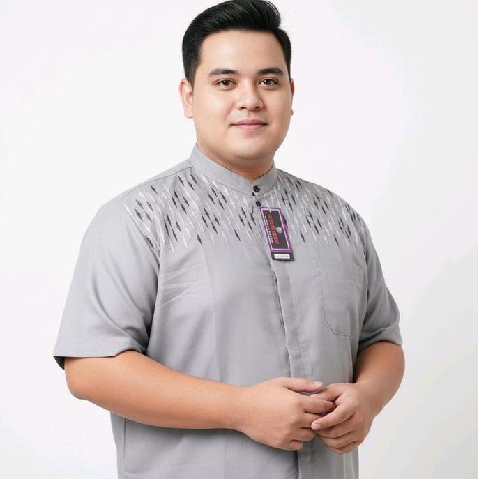 BEST SELLER BIG SIZE JUMBO BAJU KOKO BORDIR PRIA LENGAN PENDEK KOKO BORDIR TERBARU SIZE XXL 3XL 4XL 