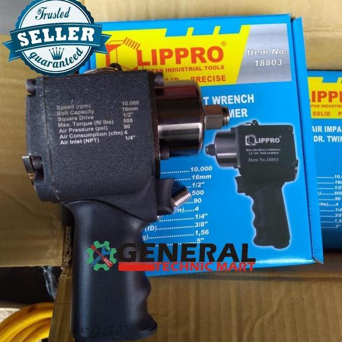Promo LIPPRO JAPAN Air Impact Wrench 1/2" DR TWIN HAMMER Diskon