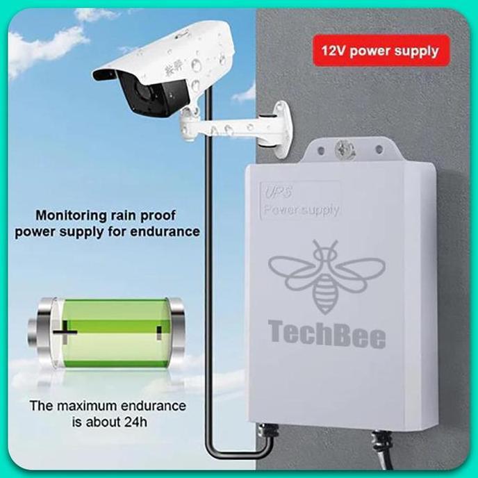 Necting- Techbee Ups 20800Mah Ups Mini 12V Untuk Wifi Ups Mini 12 Volt Ups Wifi Ups Cctv Ups Dc Mini