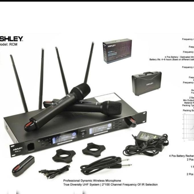 Mic Wireless Ashley RCM Original Handheld Rechargeable ASHLEY RCM