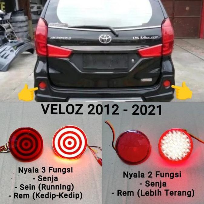 Lampu Reflektor Led Bumper Belakang Mobil Avanza Veloz 2012 2013 2014 2015 2016 2017 2018 2019 2020 