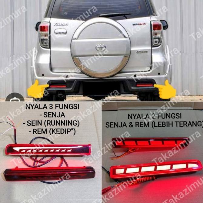 Reflektor Led Lampu Bemper Belakang Mobil Rush / Terios 2012 2013 2014 2015 2016 2017 Restock