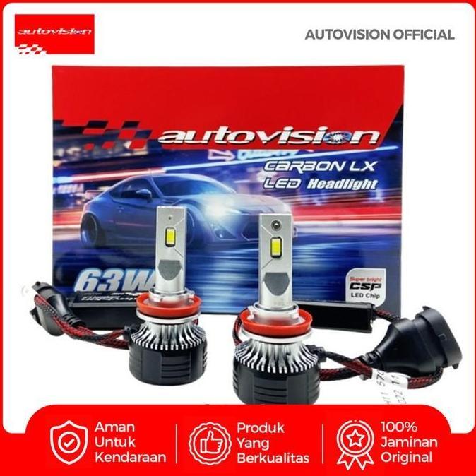 Autovision Lampu Headlamp Kabut Mobil Led Carbon Lx H1 H4 H7 H8 H11 H16 Hb3 9005 Hb4 9006 D2S D2R Hi
