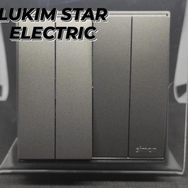 SAKLAR MULTI/QUARTET SIMON E6 GREY SAKLAR 4 GANG SIMON E6 GREY