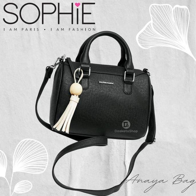 Tas JInjing Wanita Anaia Black Sophie Martin Paris Eksclusive Original