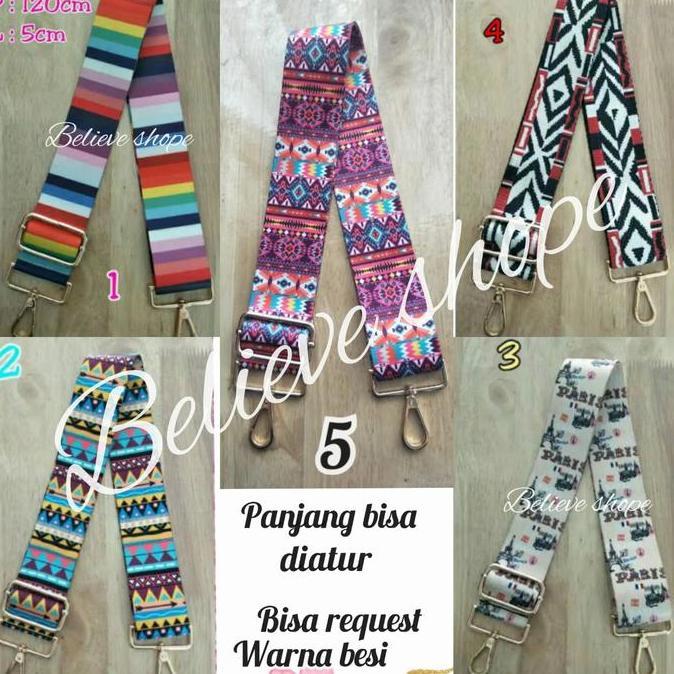 strap import - tali tas panjang corak - sling bag motif - strap bag