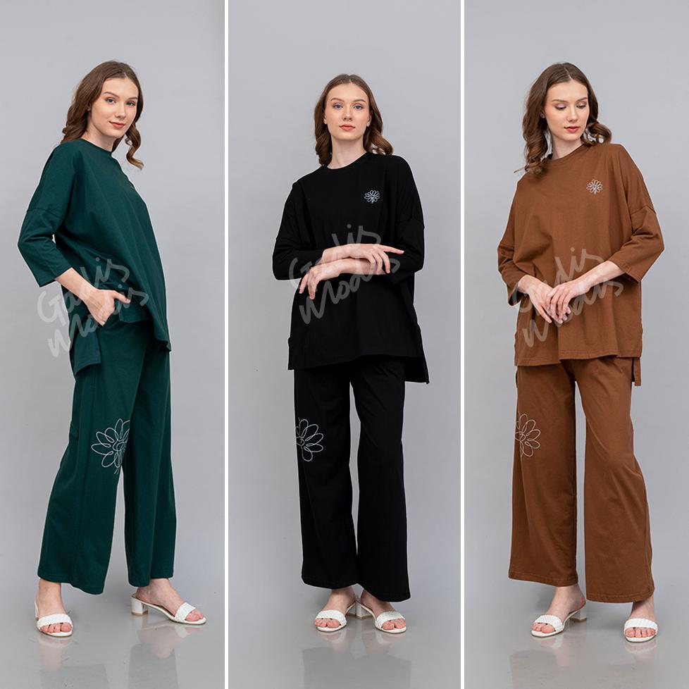 Grosir Leia Oneset | Setelan Celana | Setelan Rok Wanita | Set Wanita Panjang - Gadis Modis