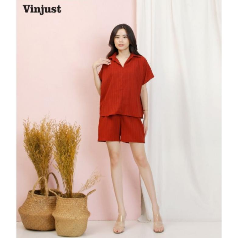 Bergaransi Setelan Celana Pendek Set Blouse Celana Set Blus Modern Blus Set Tren Blouse