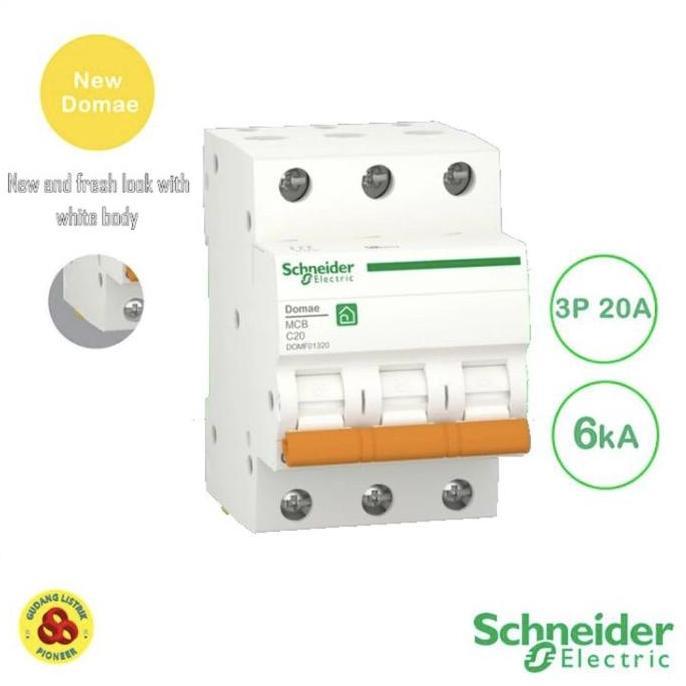 Terjangkau Mcb Domae Schneider 3 Phase 20A 6Ka