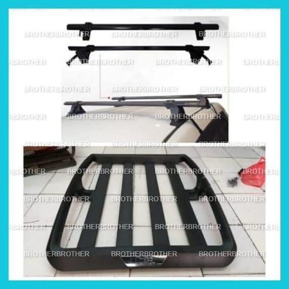 Paket Rak Rack Kaki Jepit Body Mobil Calya Sigra Roof Rack Universal