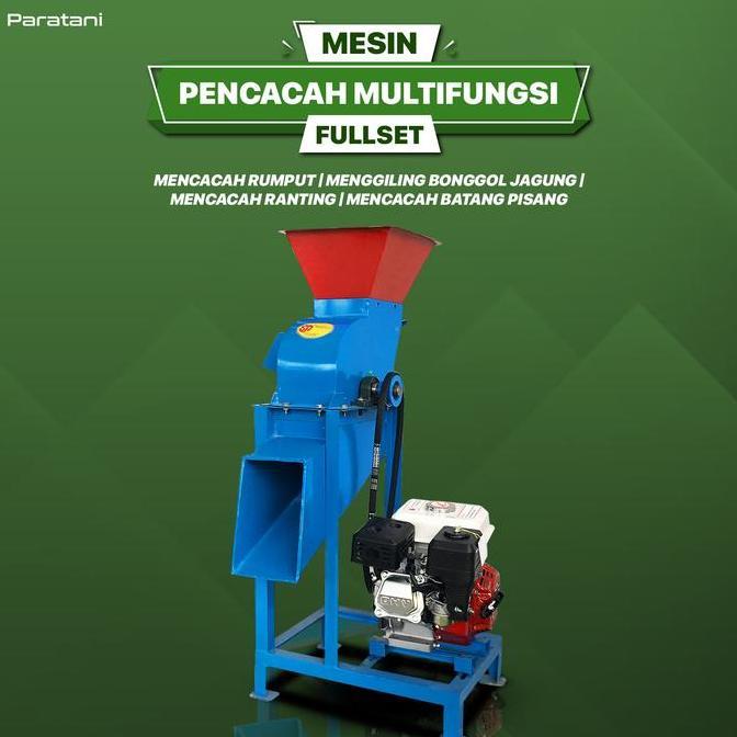 Terlaris Pencacah Rumput Serbaguna Mesin Cacah Rumput Mini Multifungsi Fullset