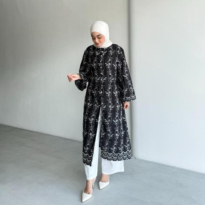 ZAINAB by Yellowfacy || Cotton Bordir Tunik Baju Kurung Melayu Shirt