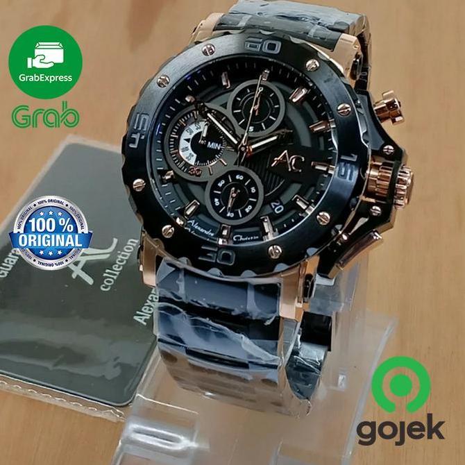SALE Jam Tangan Pria Alexandre Christie Pria Rantai | Jam AC Terlaris