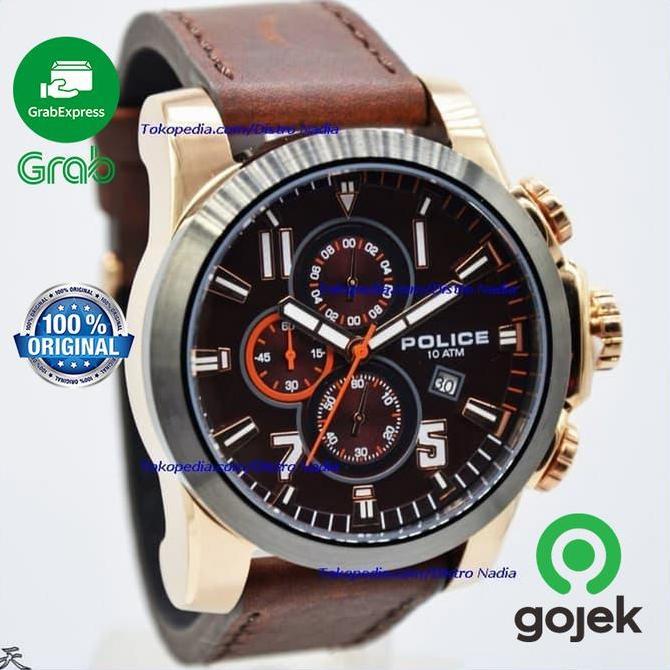 READY JAM TANGAN POLICE PRIA SPORTY / JAM COWOK P-15036JSUBZ-12 ORI