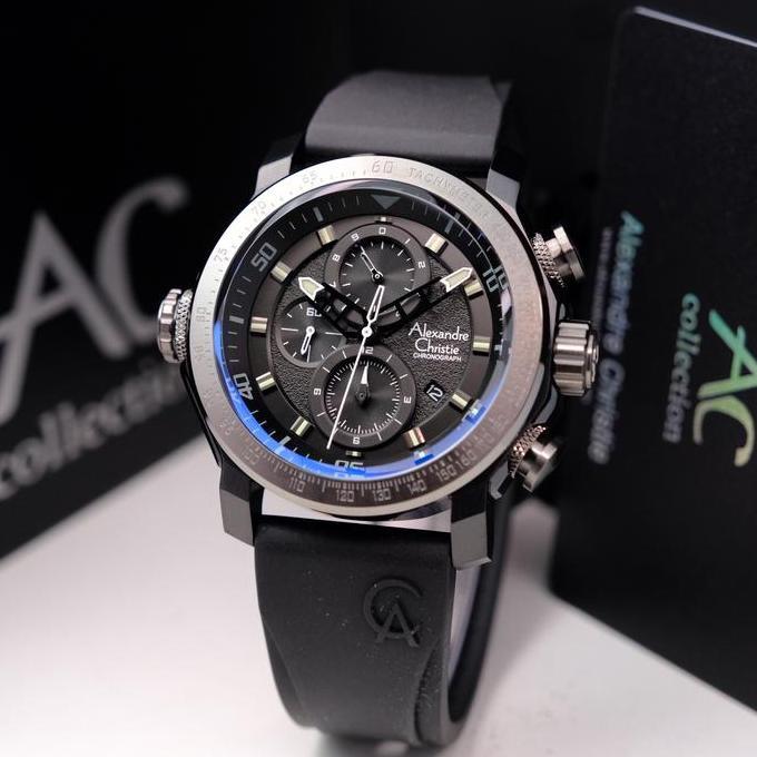 ALEXANDRE CHRISTIE AC 6565 FULL BLACK PRIA. GARANSI RESMI 1TAHUN