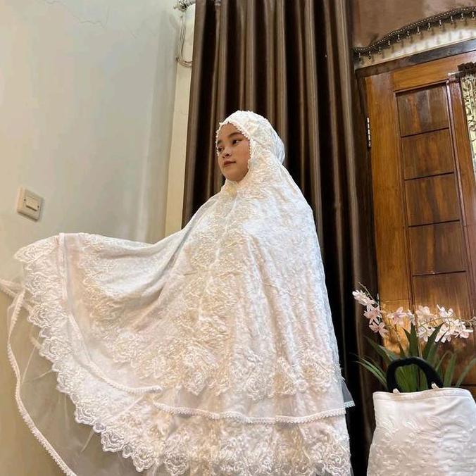 (MUKENA SUTRA PREMIUM) MUKENA DEWASA SUTRA PARIS ORI RENDA PAYET KD UMPAK TILLE MUKENA SUTRA ADEM ME