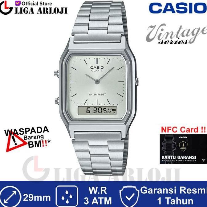 CASIO AQ-230A-7AMQYDF Jam Tangan Unisex Stainless AQ-230A-7A AQ230A AQ 230A 7AMQYDF