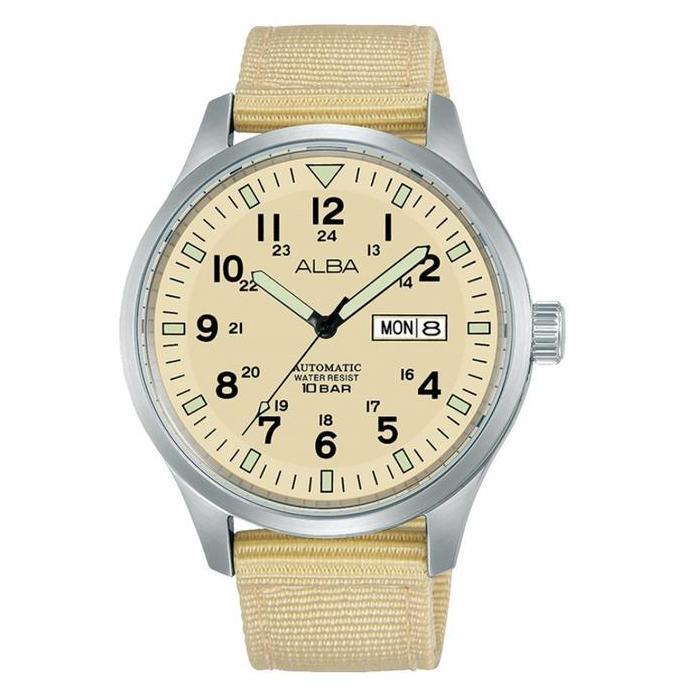 Jam Tangan Pria Alba Automatic AL4221X1 Bee Dial Bee Nylon Strap AL4221