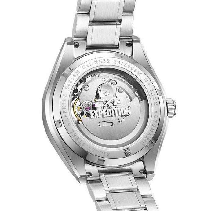 Jam Tangan Expedition Automatic Box Set E 6858 E6858 Orinal Sapphire Glass Mewah Dress Watch