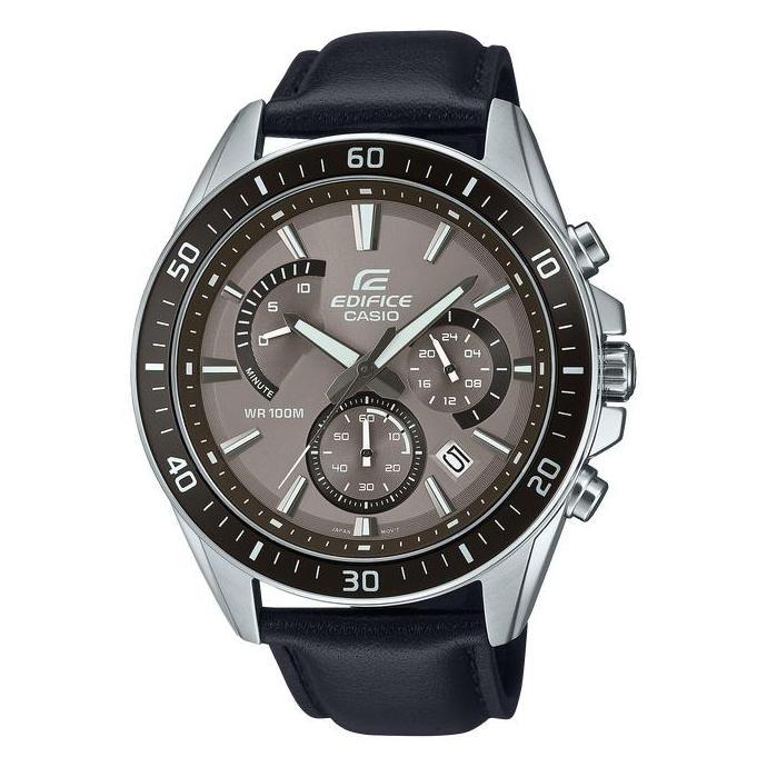 Casio EDIFICE EFR-552L-5AVUDF Jam Tangan Pria Kulit Chronograph EFR-552L-5A EFR552L