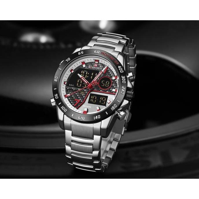 Naviforce Double Time Steel Jam Tangan Pria Di 9171 Orinal
