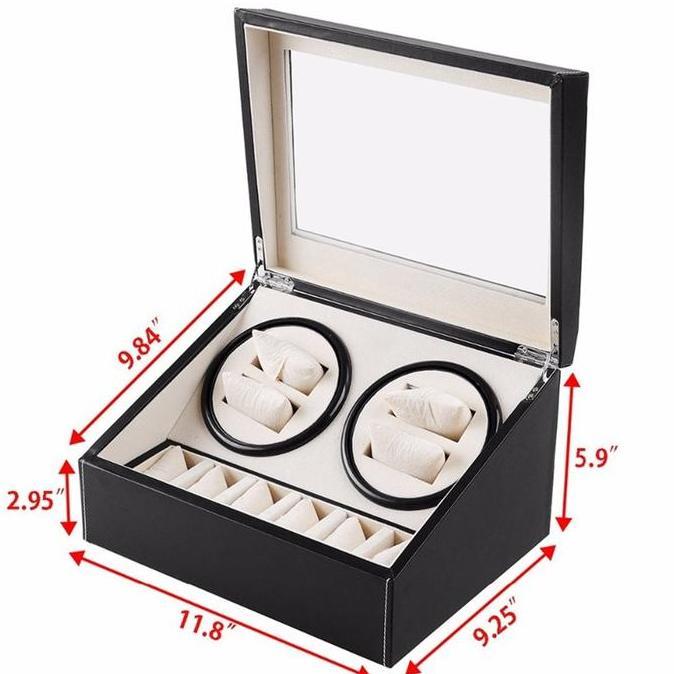 Pemutar Jam Tangan Otomatis WW001 / Watch Winder 4+6 Bonus Adaptor