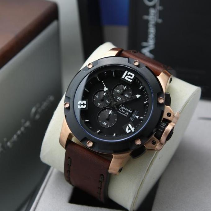 Jam Tangan Pria AC Alexandre Christie 6295 Orinal - Brown Rosegold