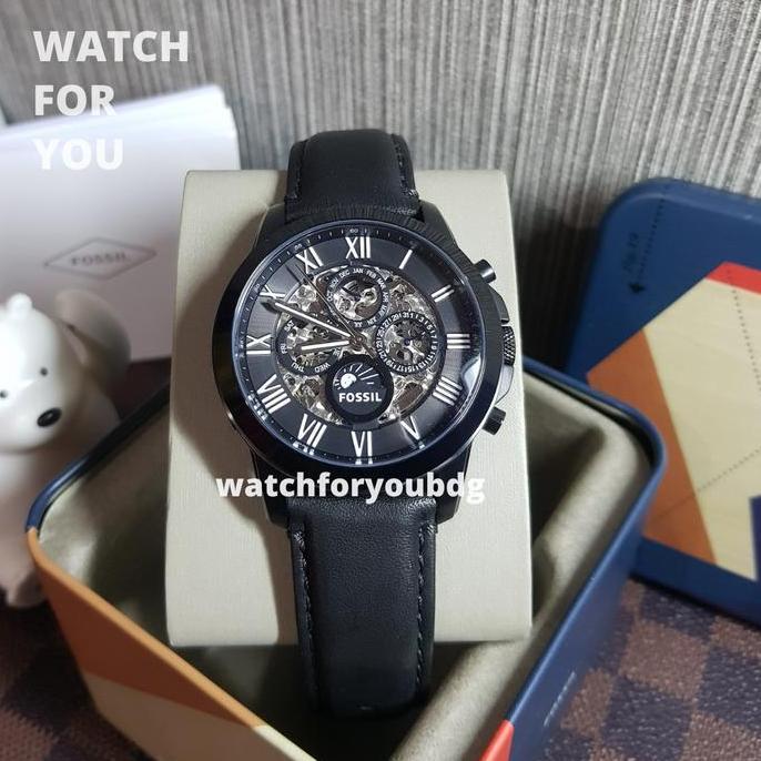 Jam Tangan Arloji Pria ME3028 Grant Fossil Automatic Hitam ME 3028 WFY