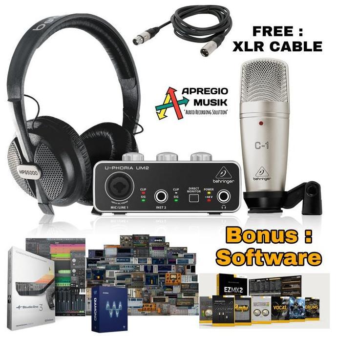 Paket recording Behringer uphoria studio UM2 C1 original