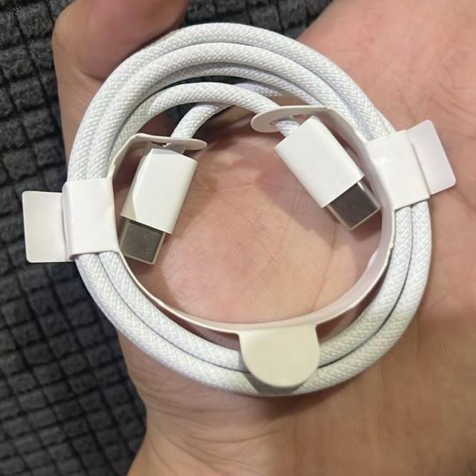 Kabel charger iphone original type c 15 pro max ibox ori copotan nylon kabel c to c braided ori copo