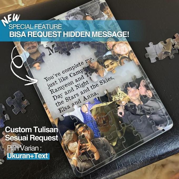 Mainan Puzzle Acrylic (Custom Foto)