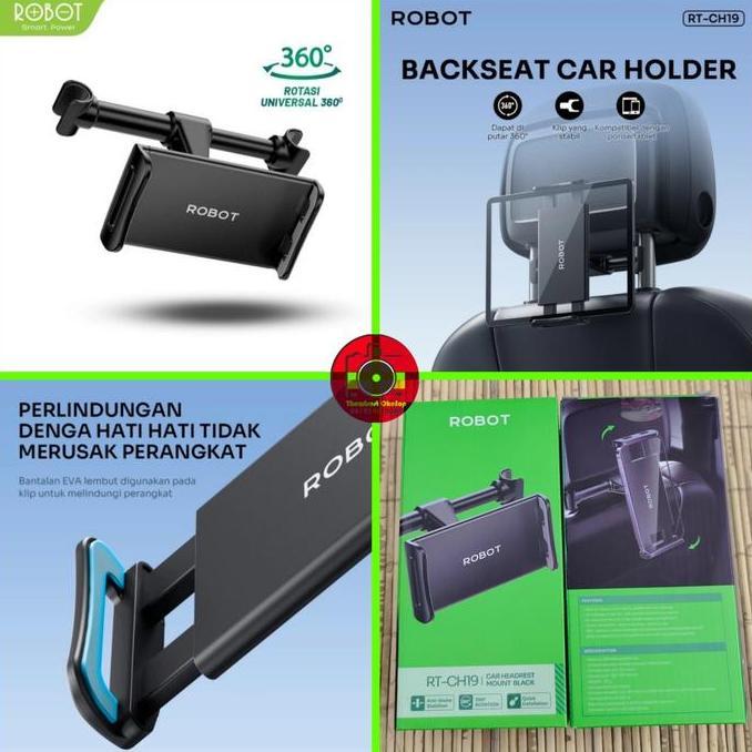 Robot RT-CH19 Holder HP Mobil Backseat Universal Car Headrest Mounting
