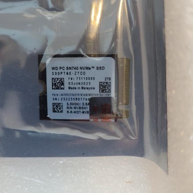 2TB NVME SSD 2230 STEAM DECK ROG ALLY WD SN740 SOLIDIGM 512GB 1TB 2TB ORIGINAL DAN TERPERCAYA