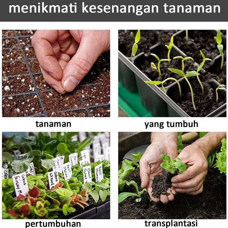 Bisa Cod 10 Pcs Tray Semai / 50 / 72 / 105 / 128 / 200 Lubang Pot Hidroponik Potray Seedling Pot Tra
