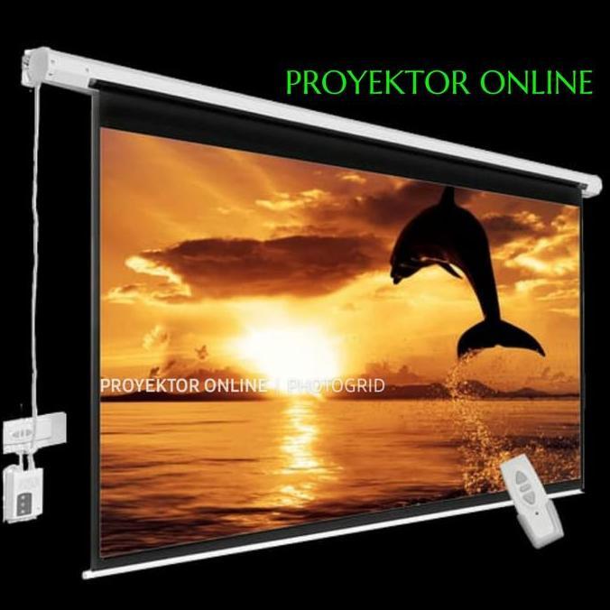 Screen Projector 150" 4:3 Motorize / Layar Proyektor 150" 4:3 Otomatis